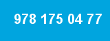 978 175 04 77 978 175 04 77
